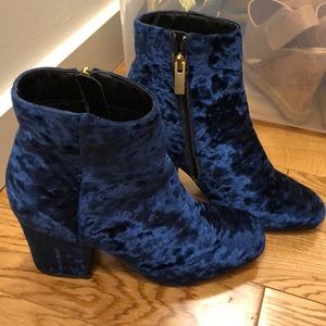 ASOS Shoes - ASOS blue velvet party booties. Like new! ASOS Shoes - ASOS blue velvet party booties. Like new!
